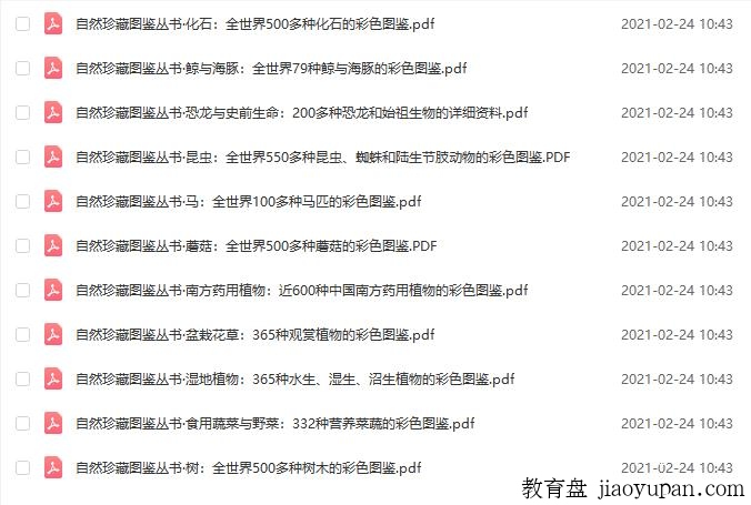 自然珍藏图鉴-小学综合论坛-小学百度网盘学习资料-看课盘