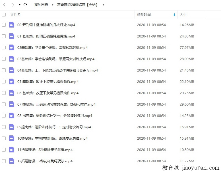 跳绳训练营-小学综合论坛-小学百度网盘学习资料-看课盘