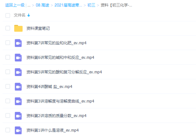 高途课堂2021张立琛初三化学寒假初中视频课程-初中化学论坛-初中百度网盘学习资料-看课盘