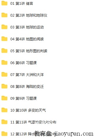 初中地理七年级上（孙遮缘）-初中文综论坛-初中百度网盘学习资料-看课盘