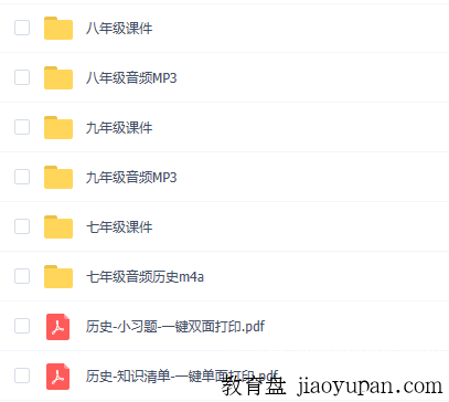 小鹿听课 – 初中历史-初中文综论坛-初中百度网盘学习资料-看课盘