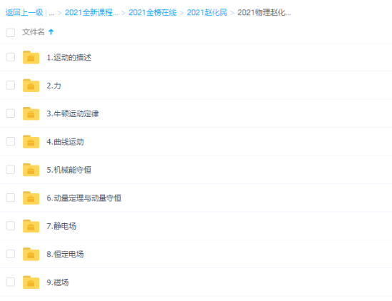 2021金榜在线赵化民高考物理一轮复习暑假班视频课程-高中物理论坛-高中百度网盘学习资料-看课盘