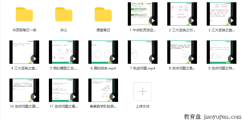 王杭州春季冲顶班-初中数学论坛-初中网盘学习资料-看课盘