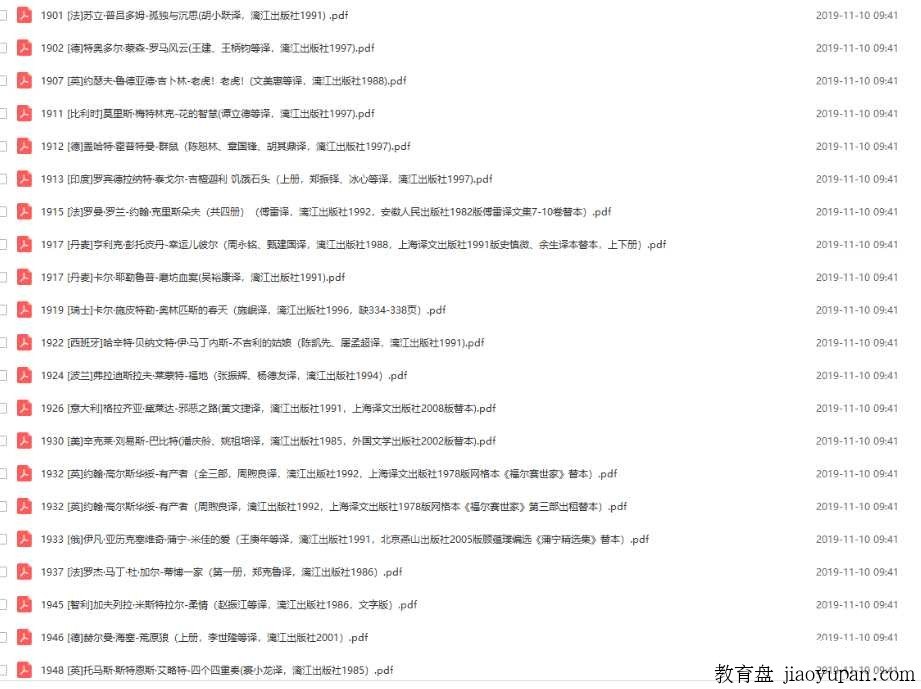 百册获诺贝尔文学奖作家丛书 百本之多！-其他图书论坛-百万各类图书资源-看课盘