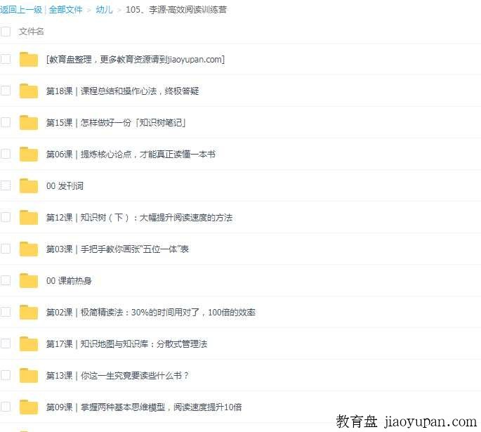 李源–高效阅读训练营-大学汇总论坛-大学百度网盘学习资料-看课盘